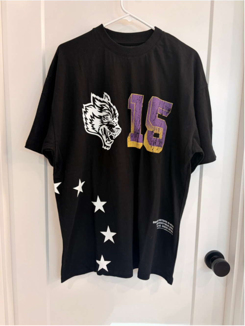 Darc Sport Wolves Los Angeles Tee Black/Purple/Gold Numbered XL NWOT